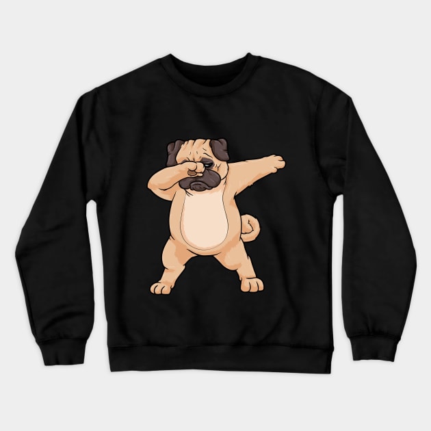 Cool dabbing pug Crewneck Sweatshirt by Markus Schnabel